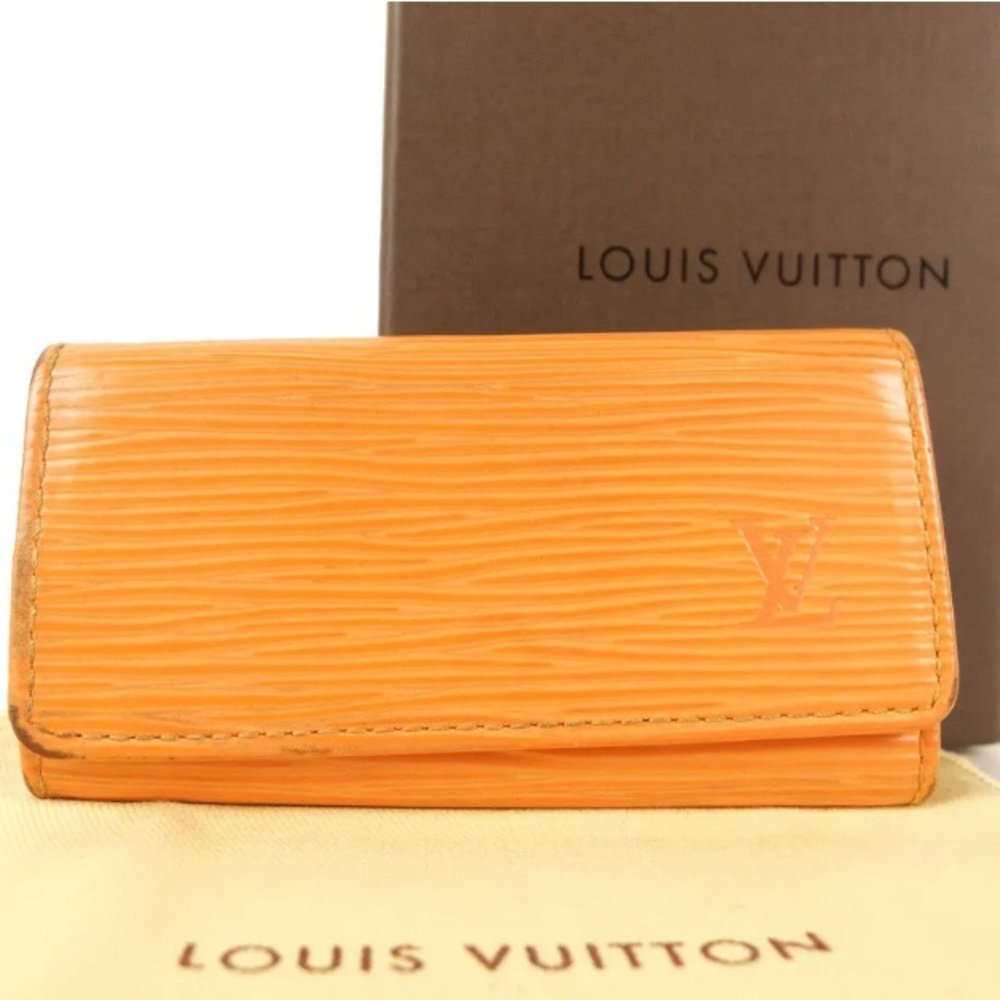 VUITTON Multicles4 Epi Mandarin Key Holder FIRM